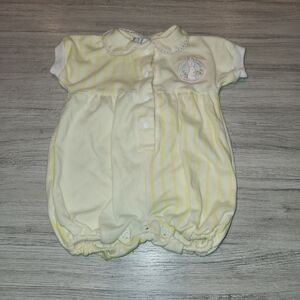 Vintage Little Miracles Baby One Piece Girls Yellow Size 6/9 Months